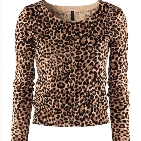 leopard print cardigan h&m